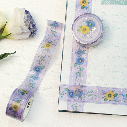 Embroidered Ribbon Violet Washi Tape