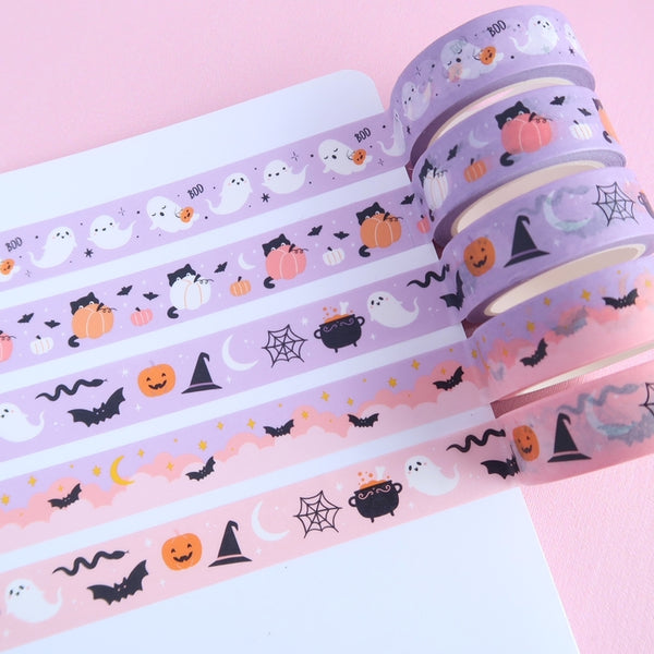 Pink Washi Tape Fun Bear Moose Decorative Scrapbook Tape, Planner