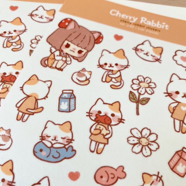 Cat Friends Sticker Sheet