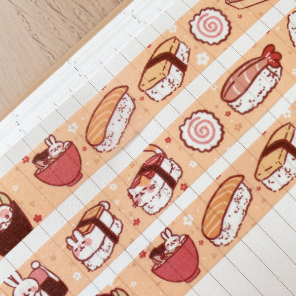 Kawaii Sushi Washi Tape, Kawaii Food Planner Washi, Washi/crafting Tape,  Sushi Washi Tape 