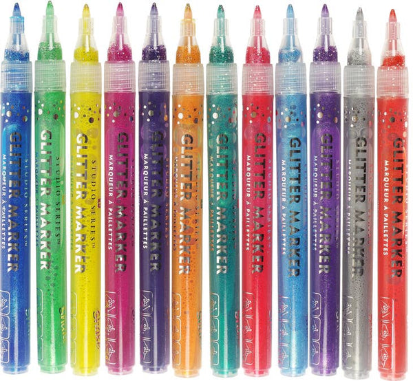 Studio Series Glitter Marker Set (12-Piece Set) - Givens Books and Little  Dickens