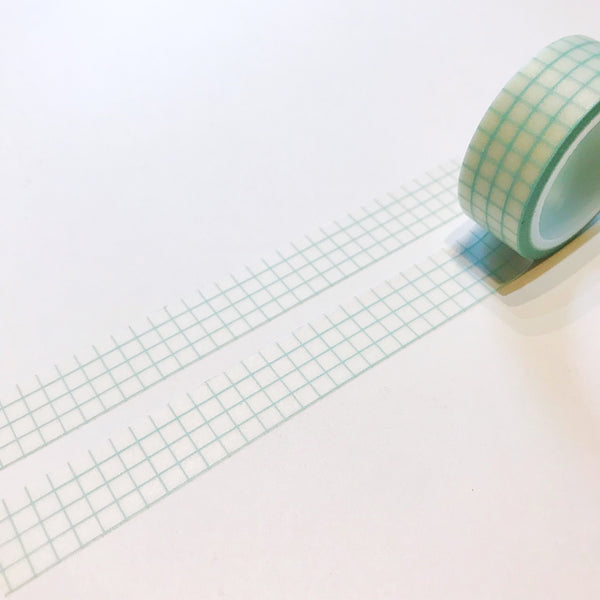 Choco Mint Grid Washi Tape To Decorate Your Scrapbook