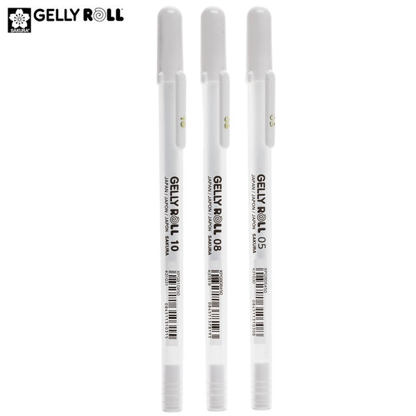 Sakura Japan 3pcs Gelly Roll Classic Highlight Pen Gel Ink Pens Bright White  Pen Highlight Sketch Markers Color Highlighting
