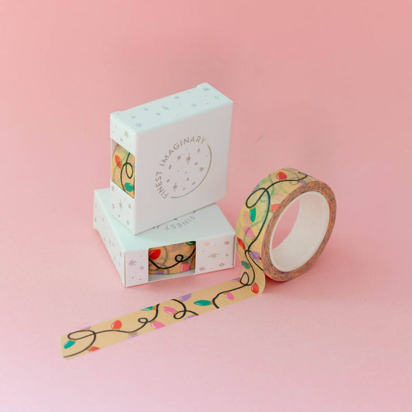 Cute Strung Lights Christmas Tree Washi, Planner Tapes