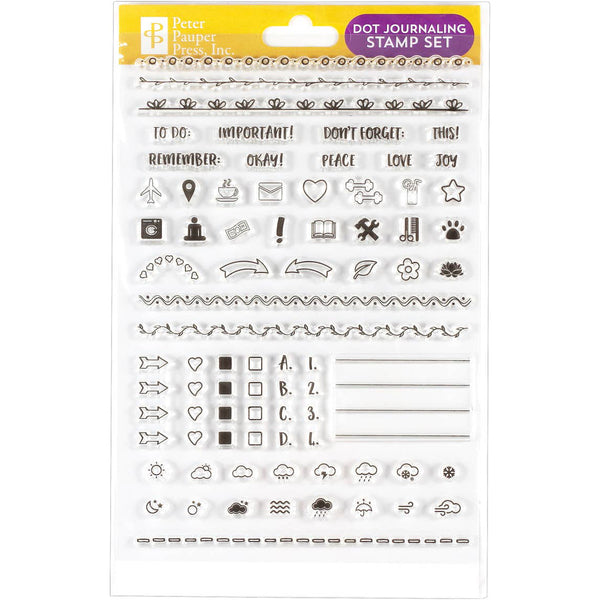 Art-C Stencil & Clear Stamp-Words & Icons