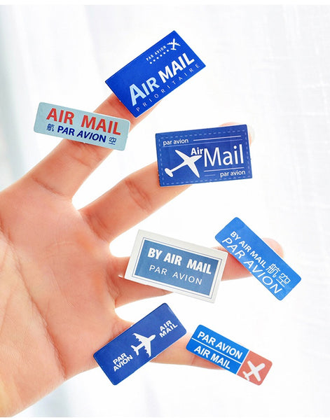 Miniature Shipping Box Flake Sticker Set - Office Supplies