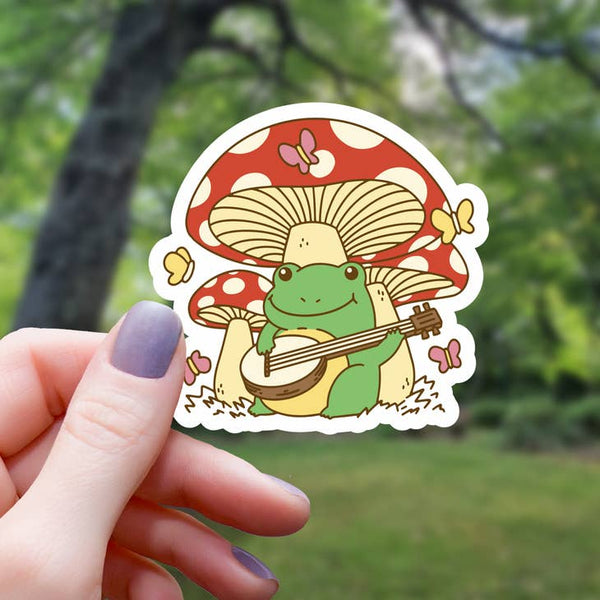 Mushroom Frog Sticker