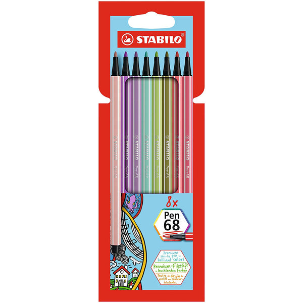 Premium felt-tip pen STABILO Pen 68 brush - pack of 24 ARTY