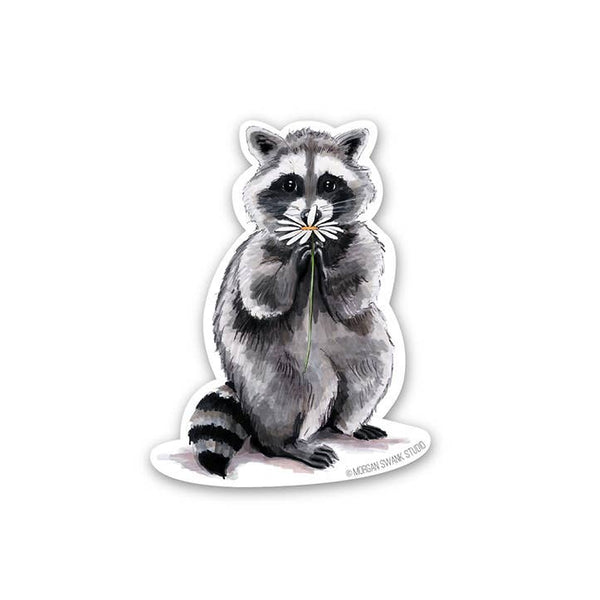 Raccoon Balloon Sticker / Trash Panda Sticker / Cute Animal