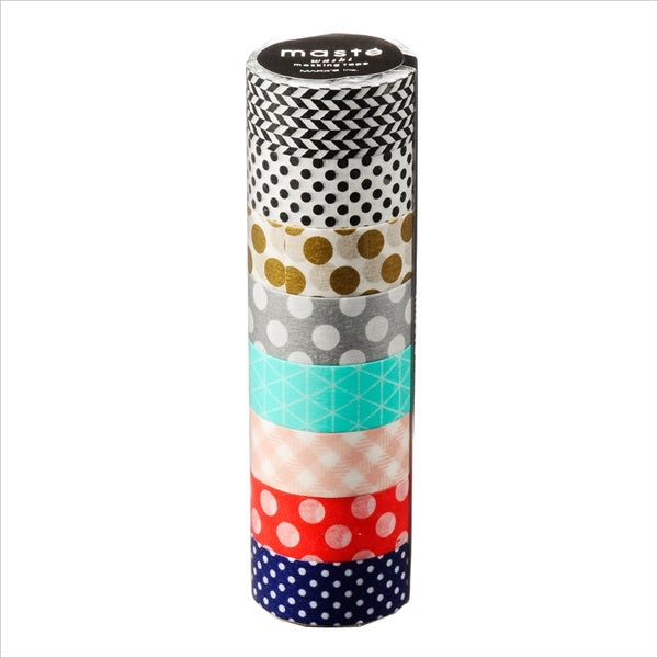 Washi Tape - 8 Roll Cylinder - Green