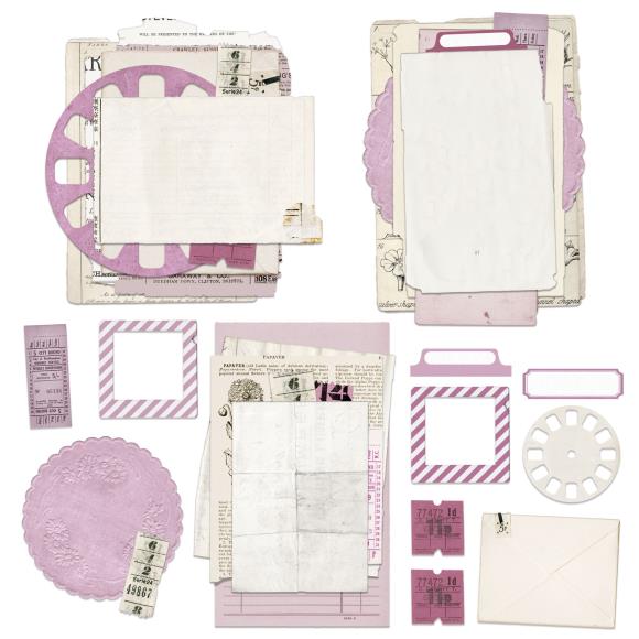 Vintage Artistry Lilac Ephemera Stack