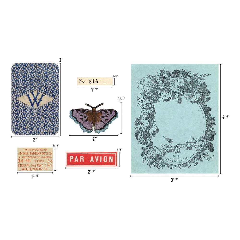 Palette Tiny Die-Cuts Ephemera Pack 136/Pkg