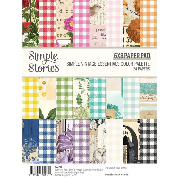 Simple Vintage Essentials Color Palette Paper Pad 6"X8"