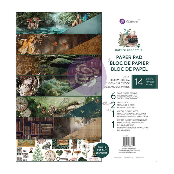 Prima Marketing Double-Sided Paper Pad 12"X12" 14/Pkg - Nature Academia