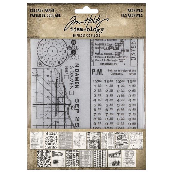 Tim Holtz Idea-ology Collage Paper Archives