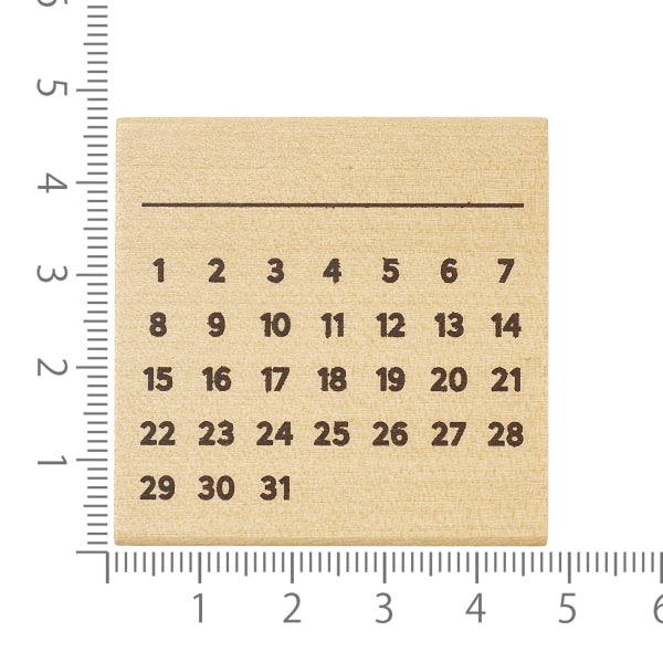 Monthly Calendar Rubber Stamp