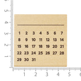 Monthly Calendar Rubber Stamp