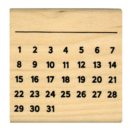 Kodomo No Kao Planner Rubber Stamp - Monthly Calendar Rubber Stamp