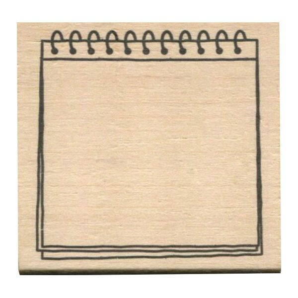 Spiral Bound Memo Pad Rubber Stamp