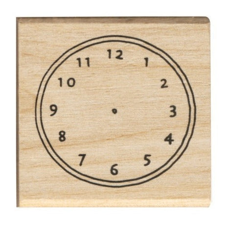 Clock Rubber Stamp