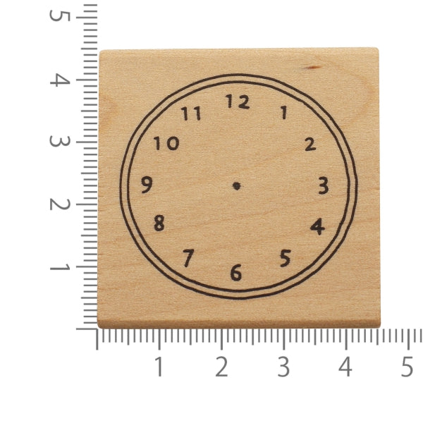 Clock Rubber Stamp