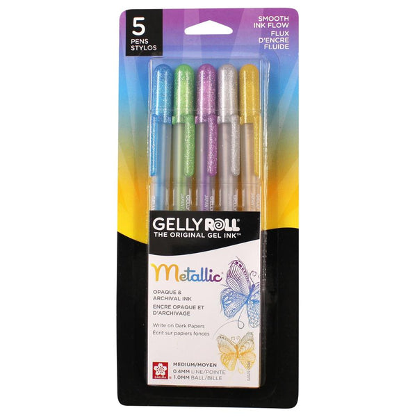 Gelly Roll Dark Metallic Pen 5/Pkg