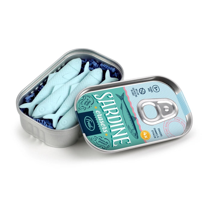 Sardine Erasers - Tin of 4