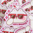  StickyRiceCo 100% Badass Rice the Bear Vinyl Sticker