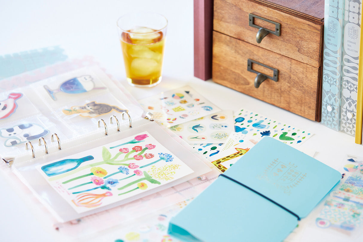 OTONA Sticker File Binder Type Blue A5