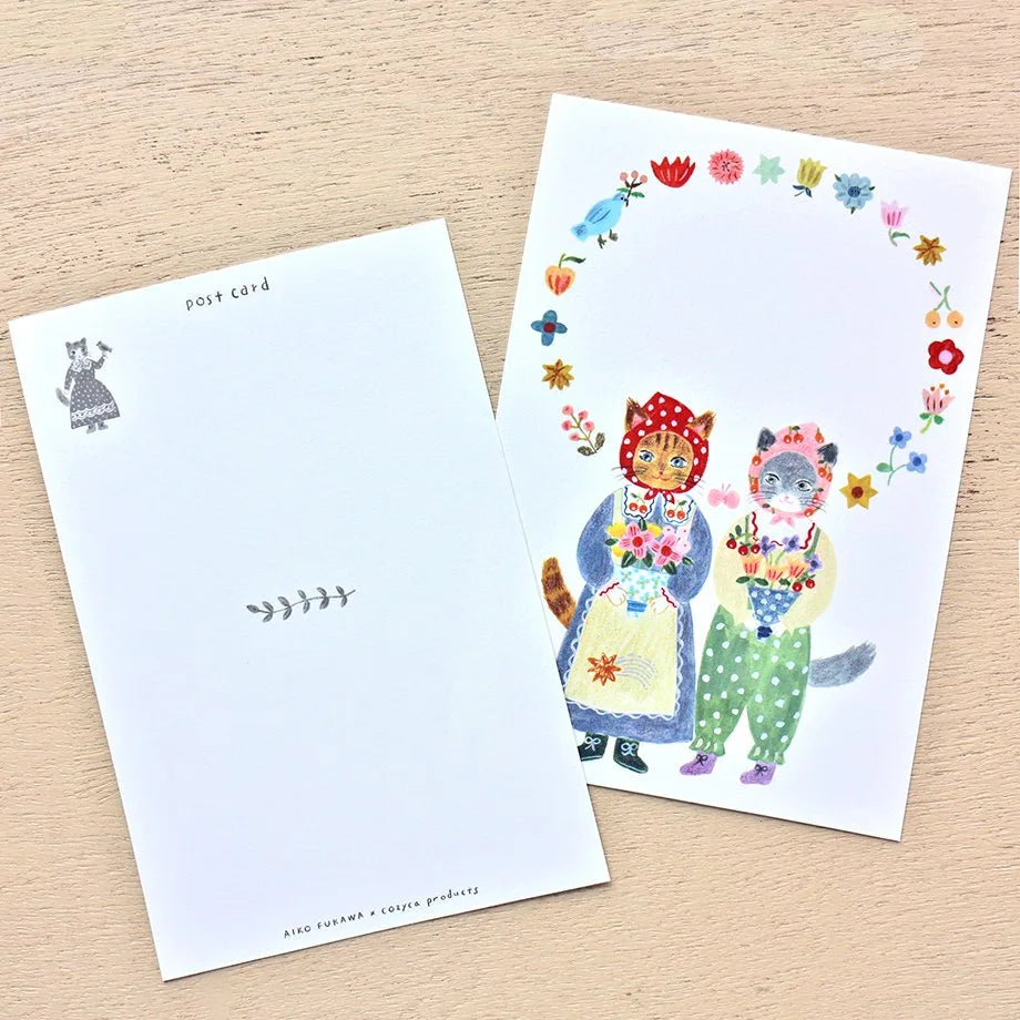 Juego de postales de los pequeños amigos peludos de Aiko Fukawa