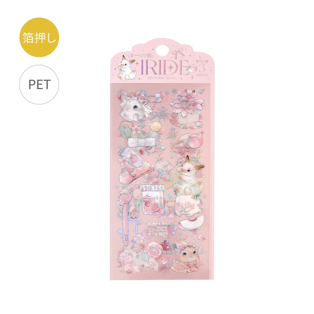 IRIDE Rabbit PET Sticker - 3 sheets