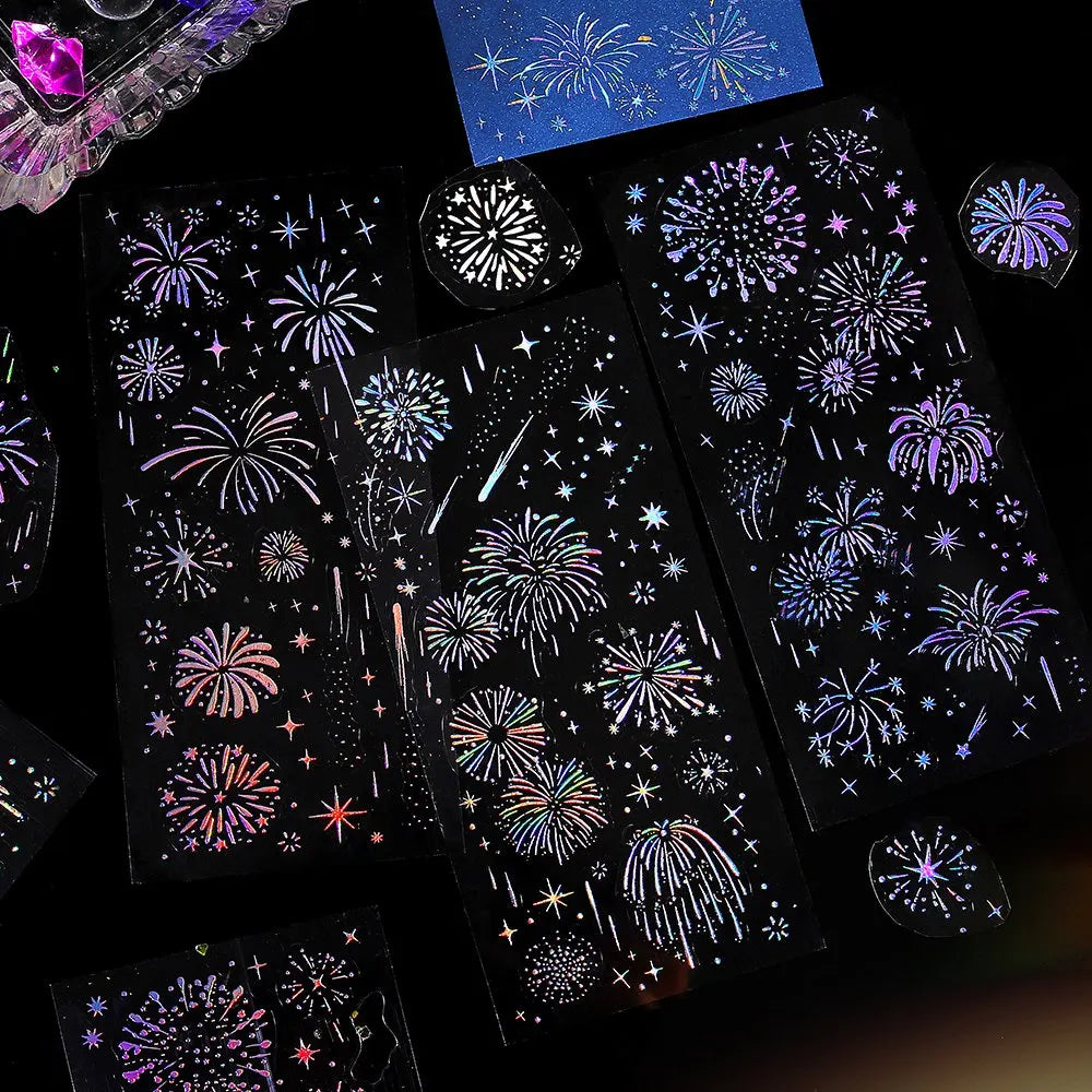 IRIDE Fireworks PET Sticker - 3 sheets