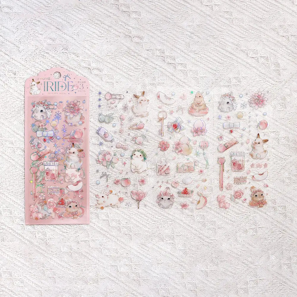 IRIDE Rabbit PET Sticker - 3 sheets