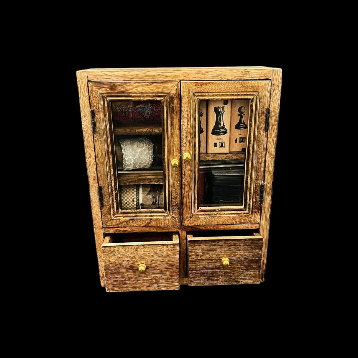 Cabinet of Curiosities Wooden Cabinet - Brown Natural