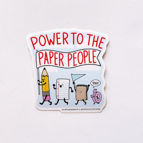 Pegatina de vinilo Power To Paper People 2024