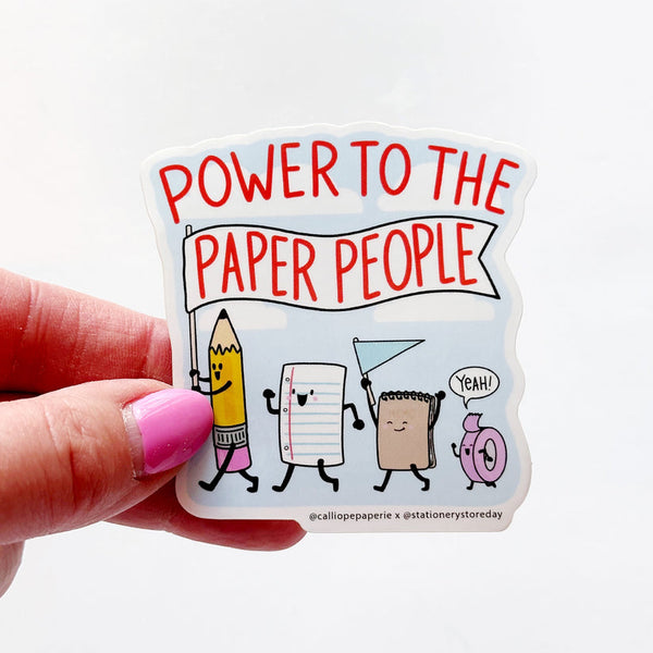 2024 Power To Paper People Vinyl Sticker