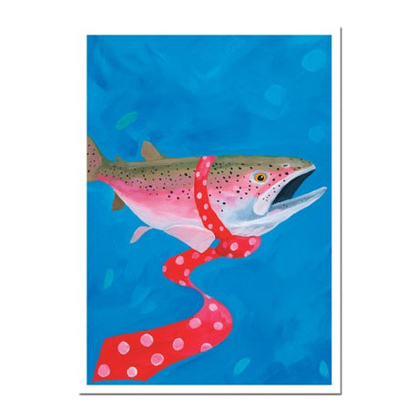 Trout with Tie Father's Day Card