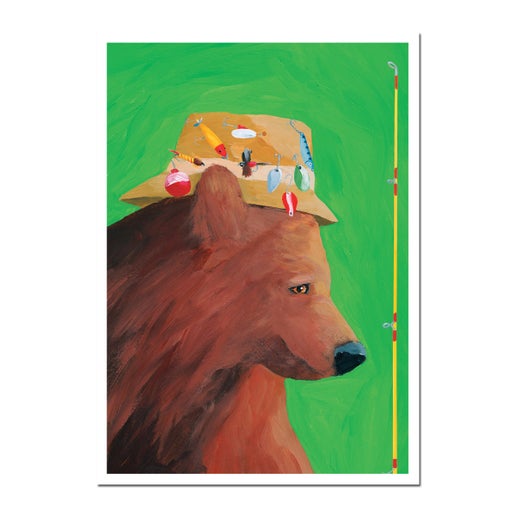 Fishin' Bear Father's Day Card