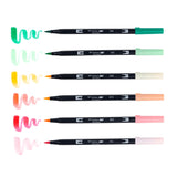 Dual Brush Pen Art Markers, Just Peachy, 6-Pack
