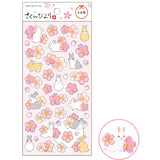 Cherry Blossom Bunny Sticker