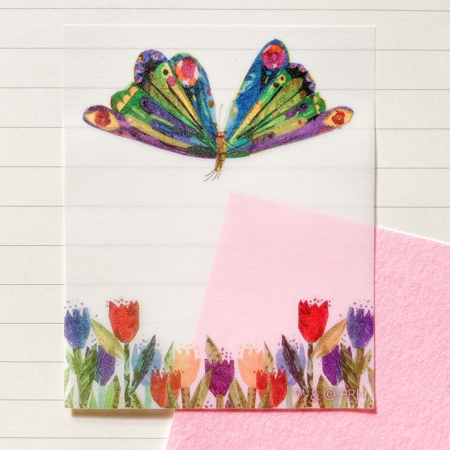 The Very Hungry Caterpillar Butterfly Tracing Sticky Notes