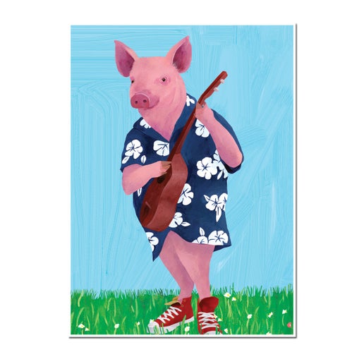 Aloha Oink Father's Day Card