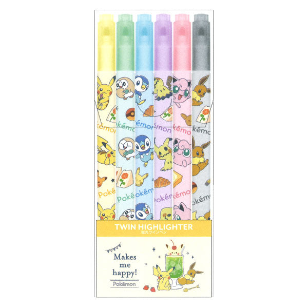 Pokemon Twin Pen Highlighter 5 Color Set