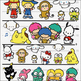 Pegatinas de personajes de Sanrio