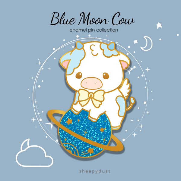 Enamel Pin: Blue Moon Cow