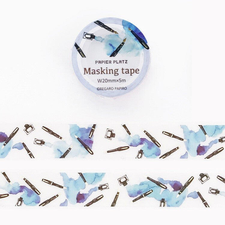 Fountain Pen & Ink Washi Tape by Regaro Papiro