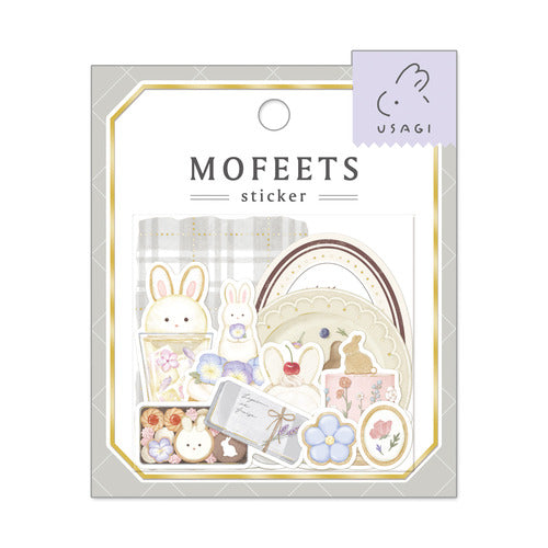 Pegatina de copos de conejo de Mofeets