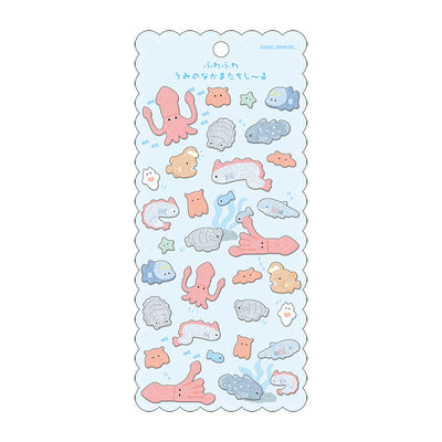 Fuzzy Deep Sea Friends Sticker Sheet