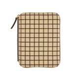 Hobonichi 2025 A6 Funda tensa con cremallera (Café au Lait Plaid)