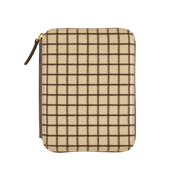 Hobonichi 2025 A6 Cover Taut Zipped (Café au Lait Plaid)